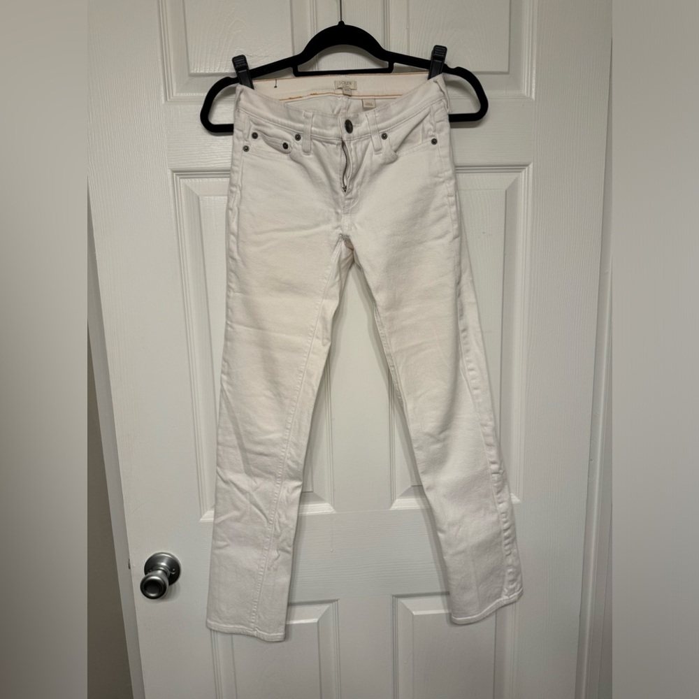 J.Crew white straight leg denim 24